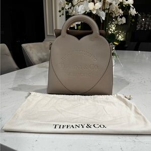 Tiffany & Co. Please Return To Tiffany Crossbody Tote Bag - Taupe/Sand Rare